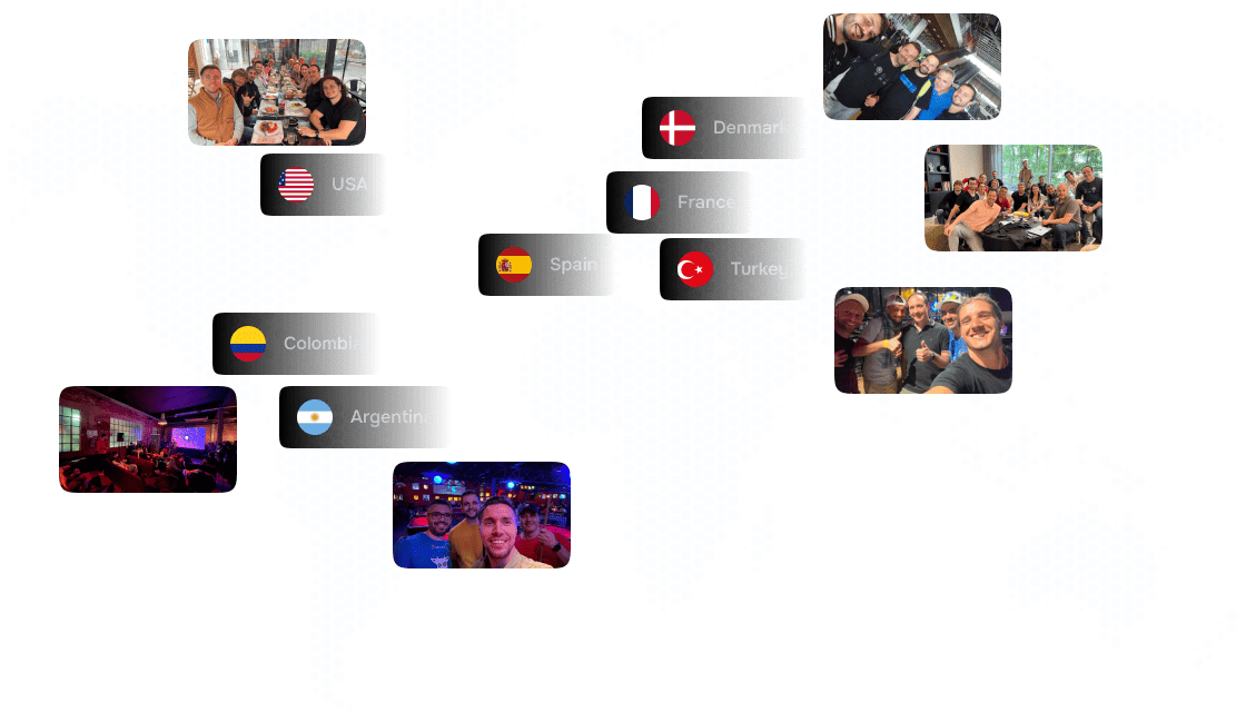 Map showing Protofire global team locations and Web3 conference presence